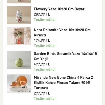 English Home Teslim Etmediği Siparişi Teslim Edildi Gösteriyor.