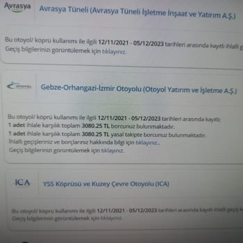 HGS Orhangazi Ceza Geçiş Ücreti