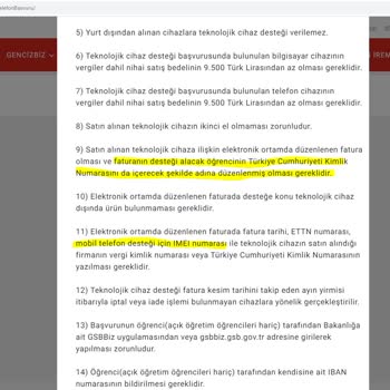 Trendyol'un Kestiği Telefon Faturası Vergi İndirim Şartını Sağlamıyor.