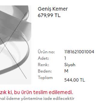 H&M Stoklarında Olan Ürünü İptal Etti