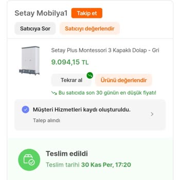 Hepsiburada Teslim Edilmeyen Dolap