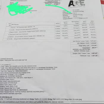 Bernardo TS2311325127 Numaralı Sipariş Eksik Gönderildi.