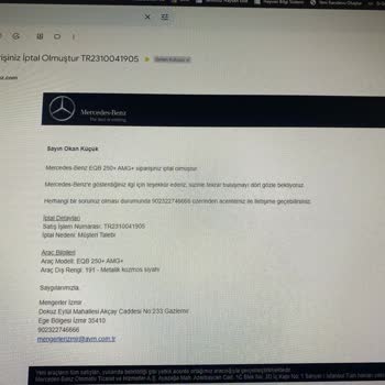 Mengerler Mercedes'in Alınan Kaporayı İade Etmemesi