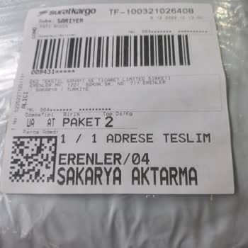 Sürat Kargo Şubede Koli Bandının Olmaması