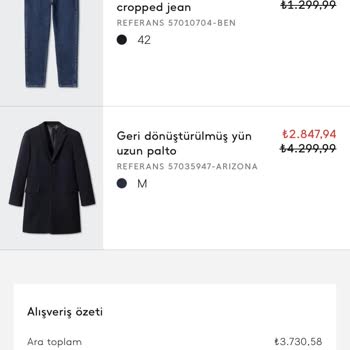 Mango Siparişim Eksik Geldi