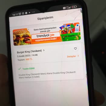 Burger King Siparişim Eksik Geldi