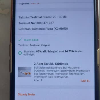Domino's Pizza Ürünü Yanlış Algılama
