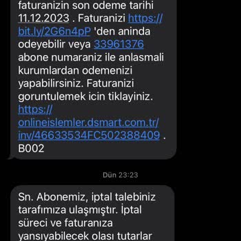 D-Smart Abonelik İptali Ücreti