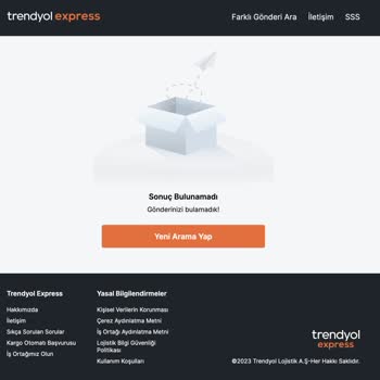 Trendyol Express Gönderi Bulunamadı Sorunu