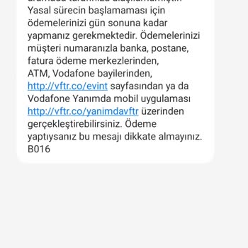Vodafone Net Deprem Bölgesi Faturalandırma Ve Yasal Takip