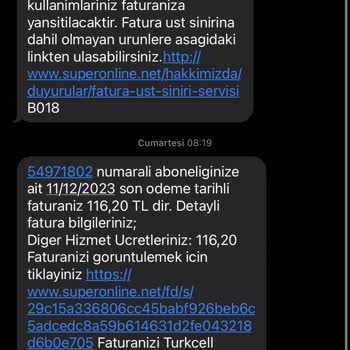Superonline İptal Olan Hesaba Fatura Gönderiyor