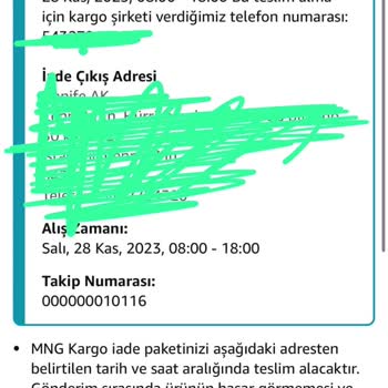 Amazon İade ( MNG ) İlgisizlik.