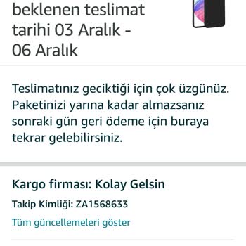 Kolay Gelsin Urunu Teslim Etmiyor.