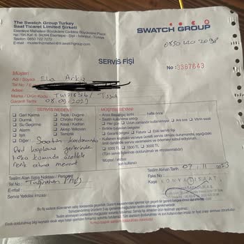 Tissot Yetkili Servise Bağlanamıyorum