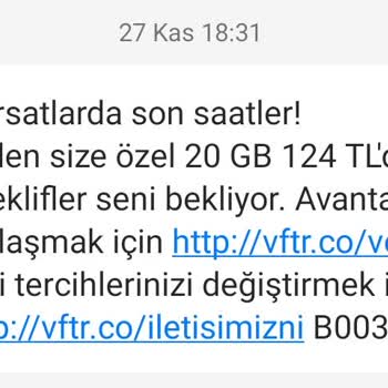 Vodafone Hat Taşımayı Yapamıyor.