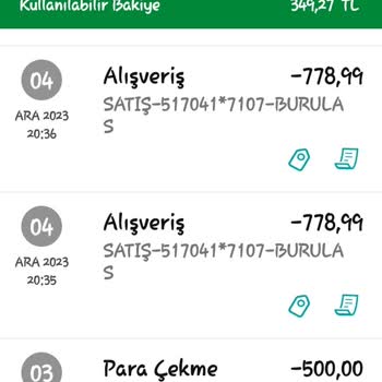 BURULAŞ Bursa Kart Abonman 2 Defa Abonman Parası Bankadan Çekti