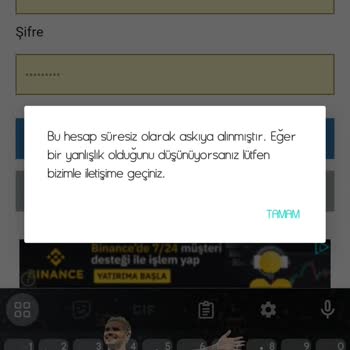 Maçkolik Hesap Açtırmıyor