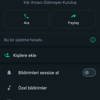 WhatsApp Bilinmeyen Numara
