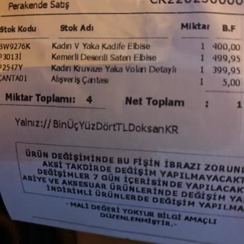 Açelya Trend Ürün Değişimi İade Bile Değil