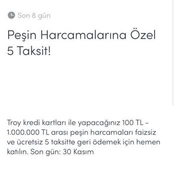 Troy Ve Akbank'tan Olmayan Taksit Kampanyası