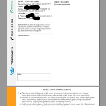 Beko Kalitesiz Buzdolabı Ve Kalitesiz Servis Süreci