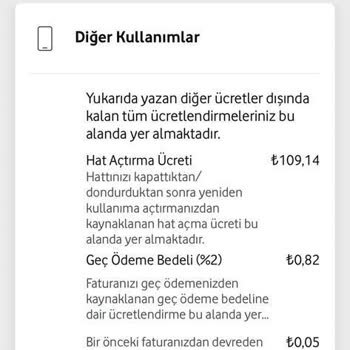 Vodafone'NUN Haksız Ücret Talebi