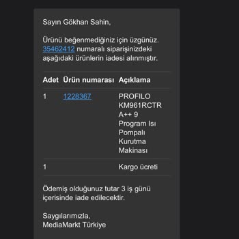Media Markt Kafalarına Göre Sipariş İptal Etmeleri