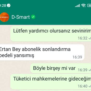 D-Smart Abonelik Sonlandırma Ücreti Alıyormuş