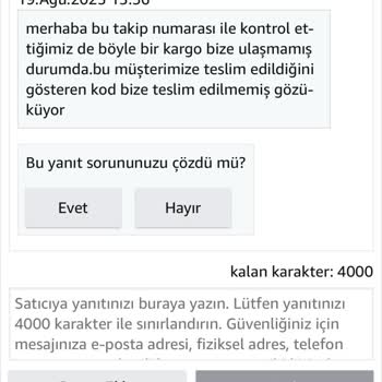 Aras Kargo İademi Kaybetti. Şube Bilerek Oyalıyor