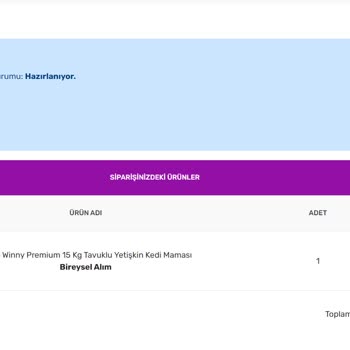 Mamasenden.com Mama Senden Kedi Mamasını Göndermiyor