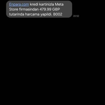 Enpara Kredi Kartımdan Bilgim Dışında Meta Store Adına Para Çekilmesi