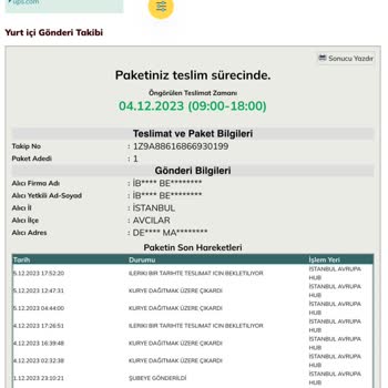 UPS Kargodaki Bershka Siparişimle Alakalı Muhatap Bulamıyorum