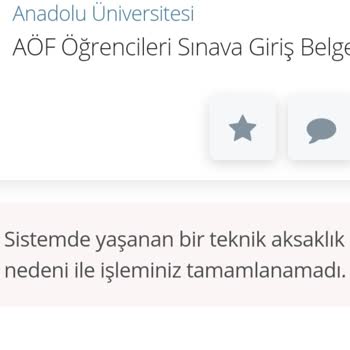 Anadolu Üniversitesi Sınav Giriş Belgem Yok