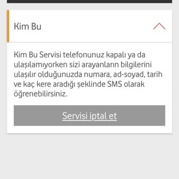 Vodafone Arayan Kim Servisi