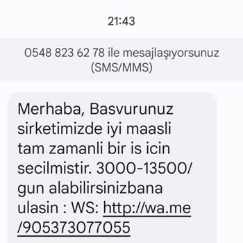 0548 823 62 78 İstenmeyen Mesaj Ve Sorumluluk Reddi