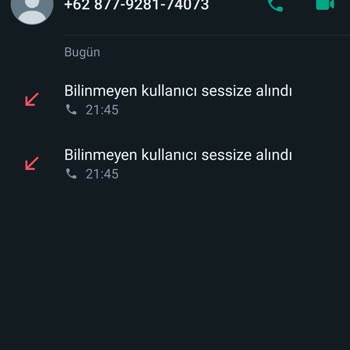 WhatsApp Bilinmeyen Numara Arama