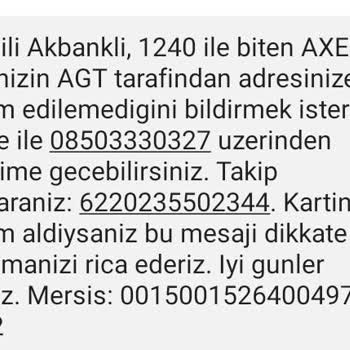 Akbank Kredi Kartı Teslimat Yapılmaması