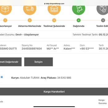 Massimo Dutti Siparişim Dağıtımda Bir Türlü Teslim Edilmiyor