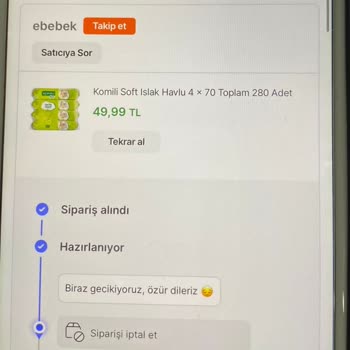 Hepsiburada 1 Aydır Ürün Göndermiyor Sürekli Yeni Sipariş Oluşturuyor