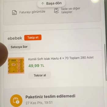 Hepsiburada 1 Aydır Ürün Göndermiyor Sürekli Yeni Sipariş Oluşturuyor