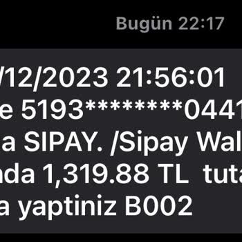 Sipay Kartımdan İzinsiz Harcama Şikayeti