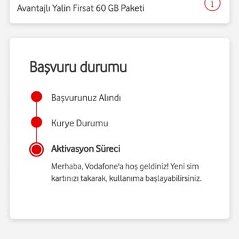 Vodafone Sim Kartı Aktivasyonu Sorunu