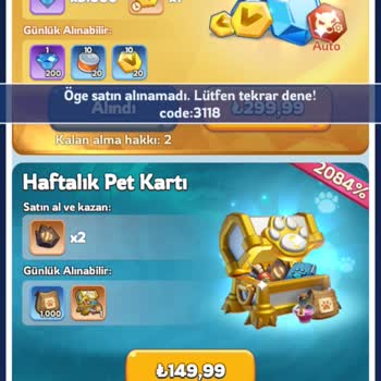 Google Play Mobil Ödeme 3118 Code Hatası
