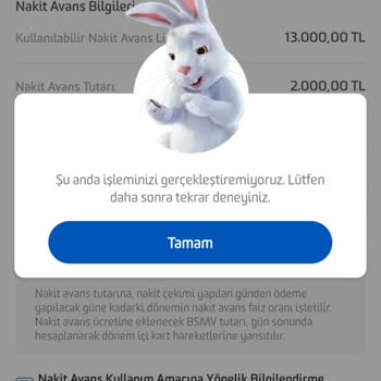 Fibabanka Kredi Kartı Nakit Avans Limitimi Kullanamıyorum
