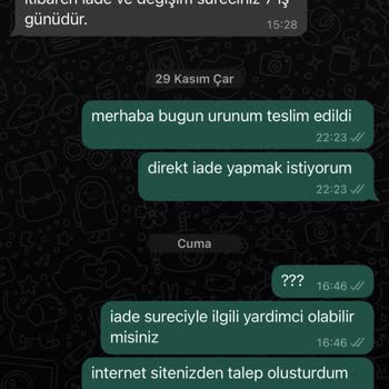Oykuwear İade Cevap Vermiyor