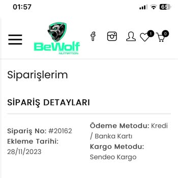 Bewolf Nutrition Günlerdir Teslim Edilmeyen Ürünler