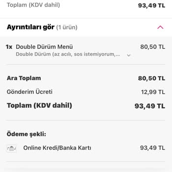 Yemek Sepeti Sipariş Teslimatı İle İlgili Şikayet