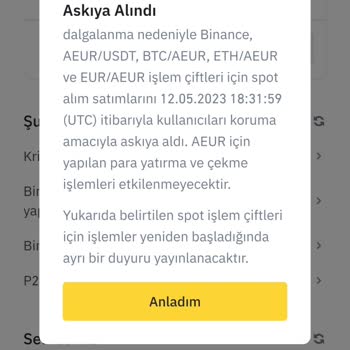 Binance Bilgi Verilmeden Delist
