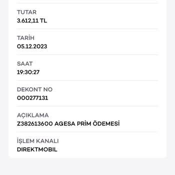 Agesa Prim Ödemesi Kesintisi