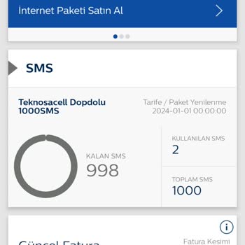 TeknosaCell Tarife Değişikliği Sonucu Fatura Yüksekliği